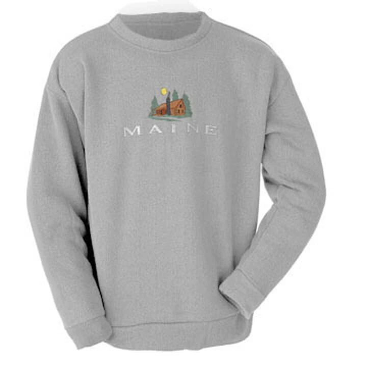 ESY Men's Maine Cabin Crew Neck Sweatshirt 1 ESY Men's Maine Cabin Crew Neck Sweatshirt