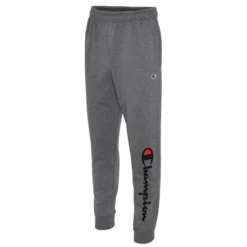 Champion Men's Powerblend Script Logo Graphic Jogger -Garmentra Sales Store 103926 GF22H 586296 GraniteHtr 0OC front