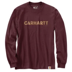 Carhartt Men's Loose Fit Heavyweight Logo Graphic Long-Sleeve Shirt -Garmentra Sales Store 105422 PRT MF22 e