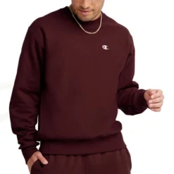 Champion Men's Reverse Weave Crew Neck Sweatshirt -Garmentra Sales Store 136074 GF70Y06145 MAROON