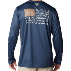 Columbia Men's PHG Terminal Shot Game Flag Long-Sleeve Shirt -Garmentra Sales Store 1956111 494 b om