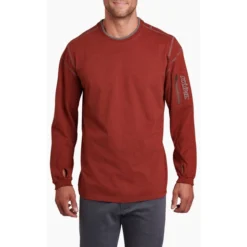 Kuhl Men's Kommando Crew Neck Long-Sleeve Shirt 8 Kuhl Men's Kommando Crew Neck Long-Sleeve Shirt -Garmentra Sales Store 694 komando crew cayenne front pdp photo cayenne