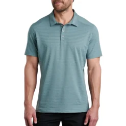 Kuhl Men's AirKuhl Polo Short-Sleeve Shirt -Garmentra Sales Store 7344 airkuhl polo deep waters front pdp photo