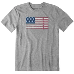 Life Is Good Men's Fishing Flag Crusher Short-Sleeve T-Shirt