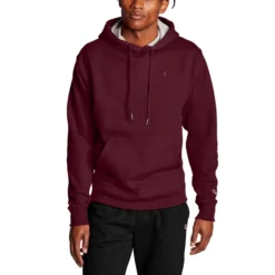 Champion Men's Powerblend Sweats Pullover Hoodie 9 Champion Men's Powerblend Sweats Pullover Hoodie -Garmentra Sales Store 98541 S0889 Maroon 029 407D55 silo