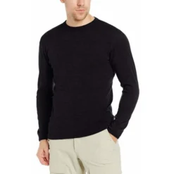 Minus 33 Men's Chocorua Midweight Merino Wool Crew-Neck Base Layer Top -Garmentra Sales Store AMF705BK zoom 720x