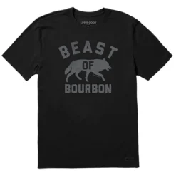 Life Is Good Men's Beast Of Bourbon Crusher Short-Sleeve T-Shirt