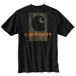Carhartt Men's Loose Fit Heavyweight Camo Logo Graphic Short-Sleeve T-Shirt