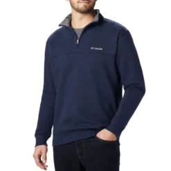 Columbia Men's Hart Mountain II Half-Zip Pullover -Garmentra Sales Store Columbia 1411621 470 Carbon