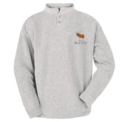 ESY Men's Moose Two Button Henley Sweatshirt