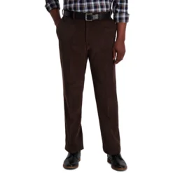 Haggar Men's Stretch Corduroy Classic Fit Flat Front Pant -Garmentra Sales Store HC00229 212