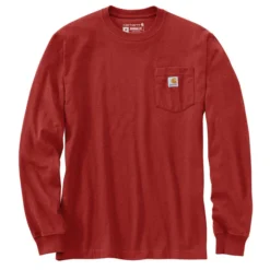 Carhartt Men's Big & Tall Loose Fit Heavyweight Long-Sleeve Pocket T-Shirt -Garmentra Sales Store K126 R66 MF22 e