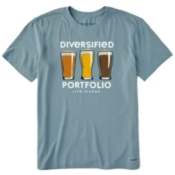 Life Is Good Men's Diversified Portfolio Beer Crusher Short-Sleeve T-Shirt
