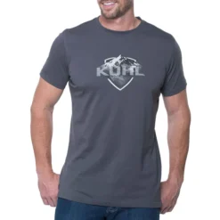 Kuhl Men's Born In The Mountains Short-Sleeve T-Shirt -Garmentra Sales Store Kuhl 7245 CACarbon 1modelfront