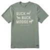 Life Is Good Men's Buck Buck Moose Crusher Short-Sleeve T-Shirt