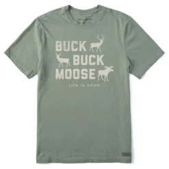 Life Is Good Men's Buck Buck Moose Crusher Short-Sleeve T-Shirt
