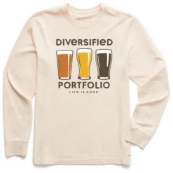 Life Is Good Men's Diversified Portfolio Beer Crusher Long-Sleeve T-Shirt