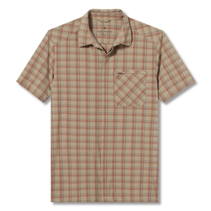 Royal Robbins Men's Amp Lite Plaid Woven Short-Sleeve Shirt 1 Royal Robbins Men's Amp Lite Plaid Woven Short-Sleeve Shirt