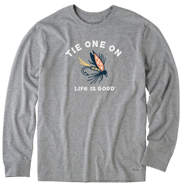 Life Is Good Men's Tie One On Crusher Long-Sleeve T-Shirt 1 Life Is Good Men's Tie One On Crusher Long-Sleeve T-Shirt