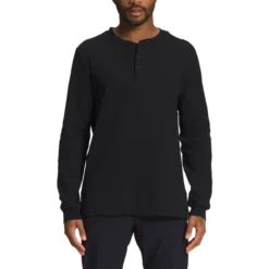 The North Face Men's Waffle Henley Long-Sleeve Shirt -Garmentra Sales Store NF0A7USJ JK3 hero