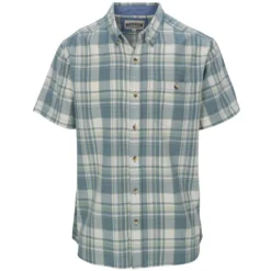 North River Men's Plaid Woven Short-Sleeve Shirt