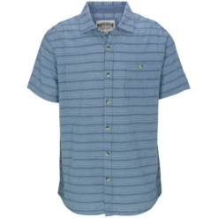North River Men's Yarn Dyed Dobby Woven Short-Sleeve Shirt