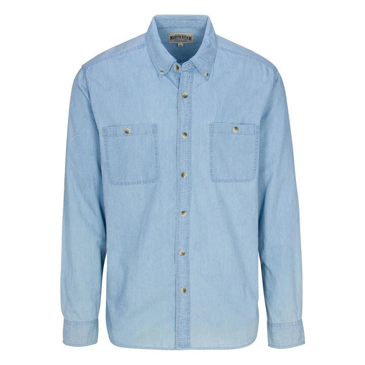 North River Men's Chambray Long-Sleeve Shirt 1 North River Men's Chambray Long-Sleeve Shirt