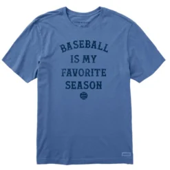 Life Is Good Men's Baseball Is My Favorite Season Crusher Short-Sleeve T-Shirt