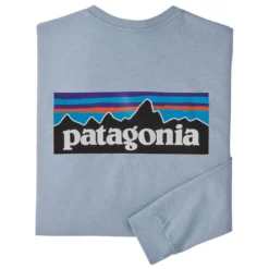 Patagonia Men's P-6 Logo Responsibili-Tee Long-Sleeve T-Shirt -Garmentra Sales Store Patagonia 38518 STMESteamBlue1