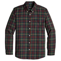 Pendleton Men's Airloom Merino Sir Pendleton Long-Sleeve Shirt 7 Pendleton Men's Airloom Merino Sir Pendleton Long-Sleeve Shirt -Garmentra Sales Store Pendleton Airloom Merino Burgundy Olive Ombre