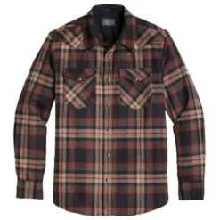 Pendleton Men's Plaid Snap-Front Western Canyon Long-Sleeve Shirt