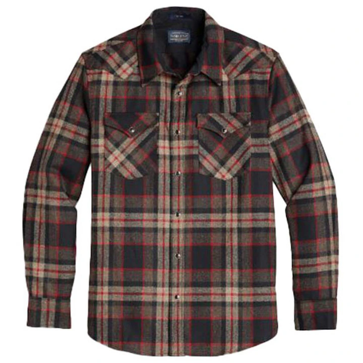 Pendleton Men's Plaid Snap-Front Western Canyon Long-Sleeve Shirt 1 Pendleton Men's Plaid Snap-Front Western Canyon Long-Sleeve Shirt