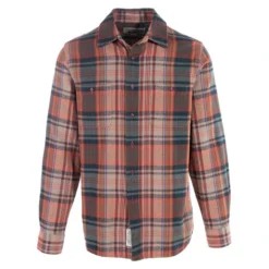 Schott NYC Men's Plaid Cotton Flannel Long-Sleeve Shirt -Garmentra Sales Store SH2135 BRK FRT2