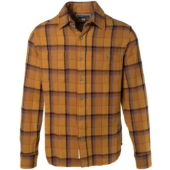 Schott NYC Men's Plaid Cotton Flannel Long-Sleeve Shirt -Garmentra Sales Store SH2135 Gold