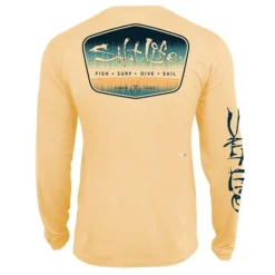 Salt Life Men's Tuna Brigade Fade Crew Neck Long-Sleeve Performance T-Shirt