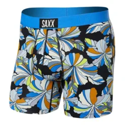 SAXX Men's Ultra Fly Boxer Brief -Garmentra Sales Store Saxx Ultra Flower Pop Blue