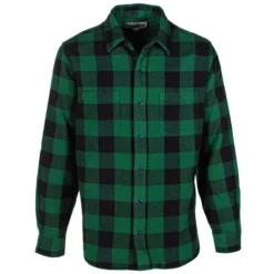 Schott NYC Men's Buffalo Plaid Cotton Flannel Long-Sleeve Shirt