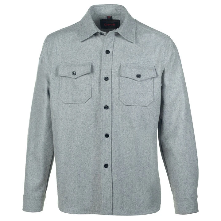 Schott NYC Men's CPO Wool Long-Sleeve Shirt 6 Schott NYC Men's CPO Wool Long-Sleeve Shirt - Image 6