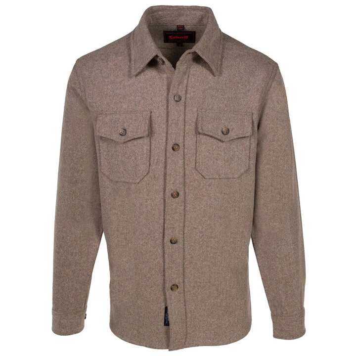 Schott NYC Men's CPO Wool Long-Sleeve Shirt 1 Schott NYC Men's CPO Wool Long-Sleeve Shirt
