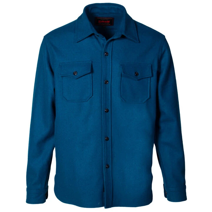 Schott NYC Men's CPO Wool Long-Sleeve Shirt 2 Schott NYC Men's CPO Wool Long-Sleeve Shirt - Image 2