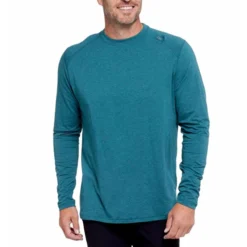 Tasc Performance Men's Carrollton Crew Neck Long-Sleeve Fitness T-Shirt -Garmentra Sales Store Tasc Carrollton Tee LS Mallard Heather