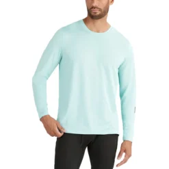 Terramar Men's Ventilator Performance Long-Sleeve T-Shirt -Garmentra Sales Store W0009 417 Aqua