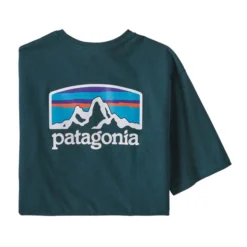 Patagonia Men's Fitz Roy Horizons Responsibili-Tee Short-Sleeve T-Shirt -Garmentra Sales Store WBF21 38501 DBGR