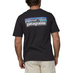 Patagonia Men's P-6 Logo Responsibili-Tee Short-Sleeve T-Shirt -Garmentra Sales Store WBS23 38504 BLK JF2