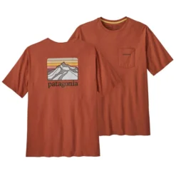 Patagonia Men's Line Logo Ridge Pocket Responsibili-Tee Short-Sleeve T-Shirt -Garmentra Sales Store WBS23 38511 QZCO