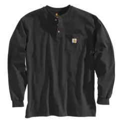 Carhartt Men's Loose Fit Heavyweight Long-Sleeve Pocket Henley T-Shirt